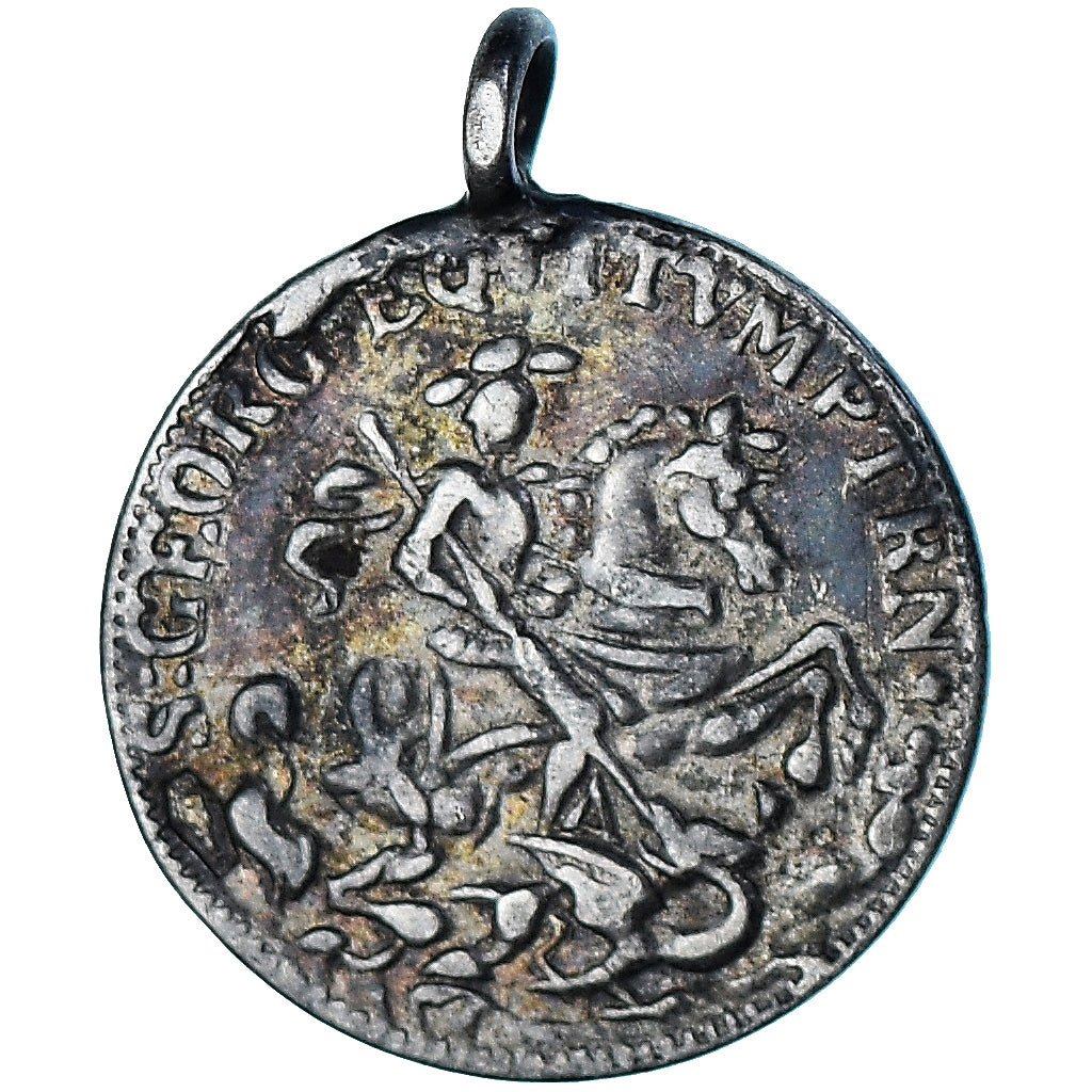 Frankreich, Medaille, Saint Georges Terrassant le Dragon, Religions & beliefs