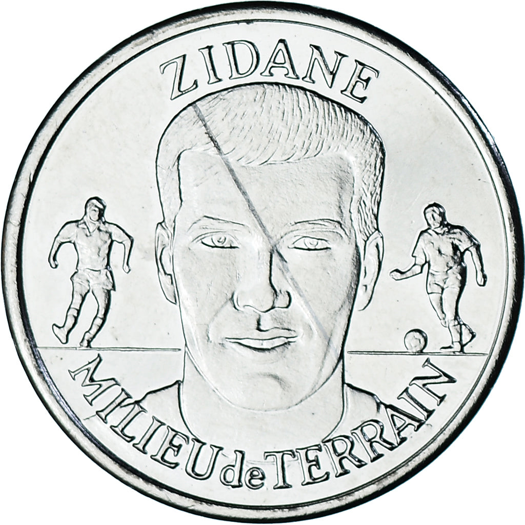 Frankreich, betaalpenning, Équipe de France de Football, Zidane, Milieu de