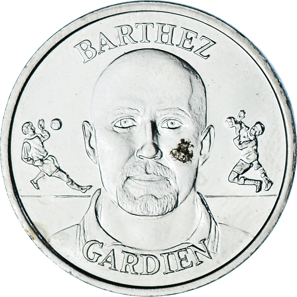 Francia, zeton, Football, Fabien Barthez, Sport, 1999, MBC+, Níquel