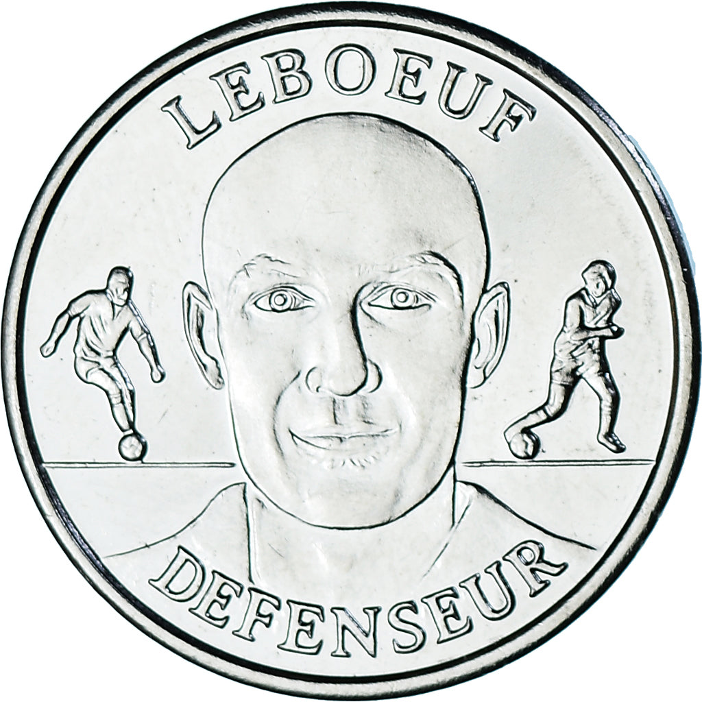 França, Token, Football, Franck Leboeuf, Sport, 1999, MS(63), Níquel