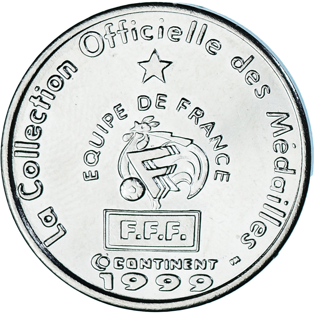 France, Token, Football, Lilian Thuram, Sport, 1999, MS(63), Nickel