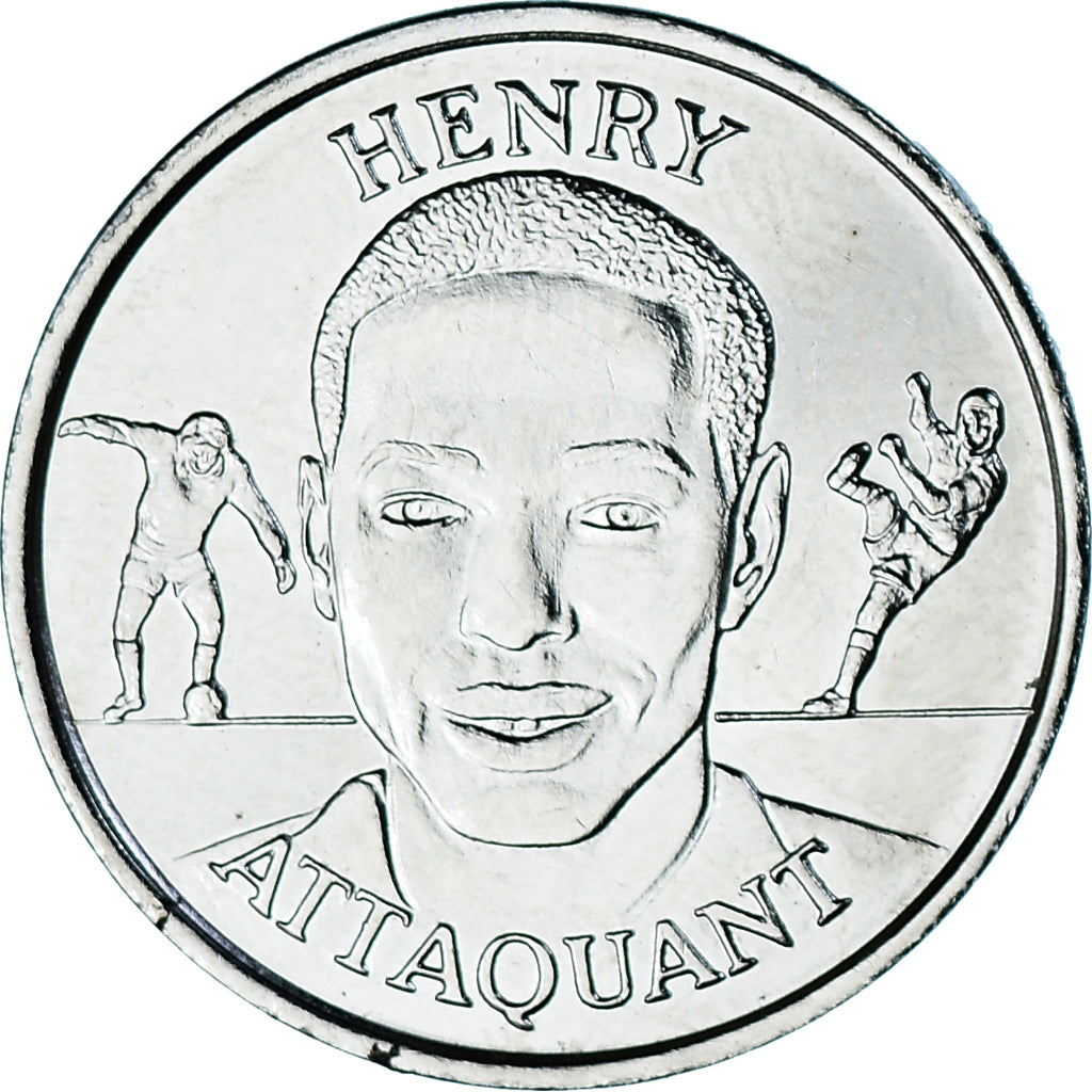 Francia, zeton, Football, Thierry Henry, Attaquant, Sport, 1999, MBC, Níquel