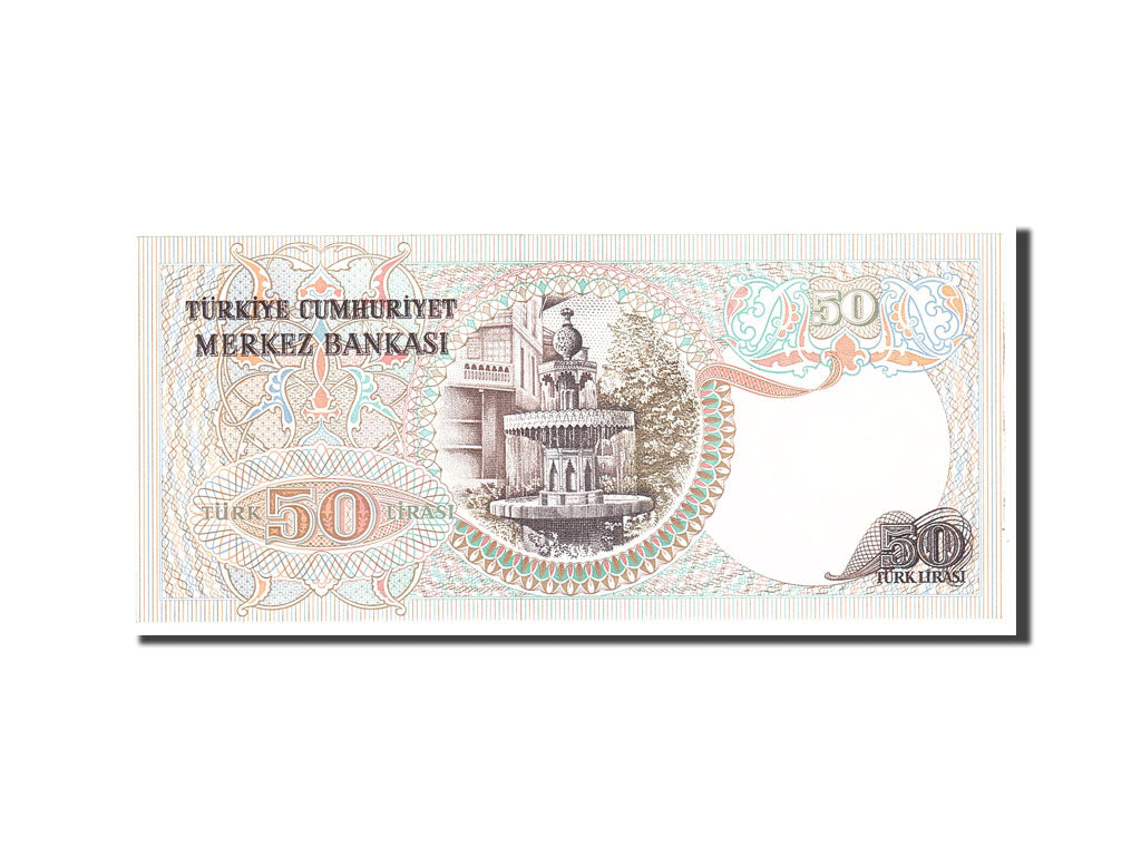 Banknote, Turkey, 50 Lira, 1970, 1976, KM:188, UNC(65-70)