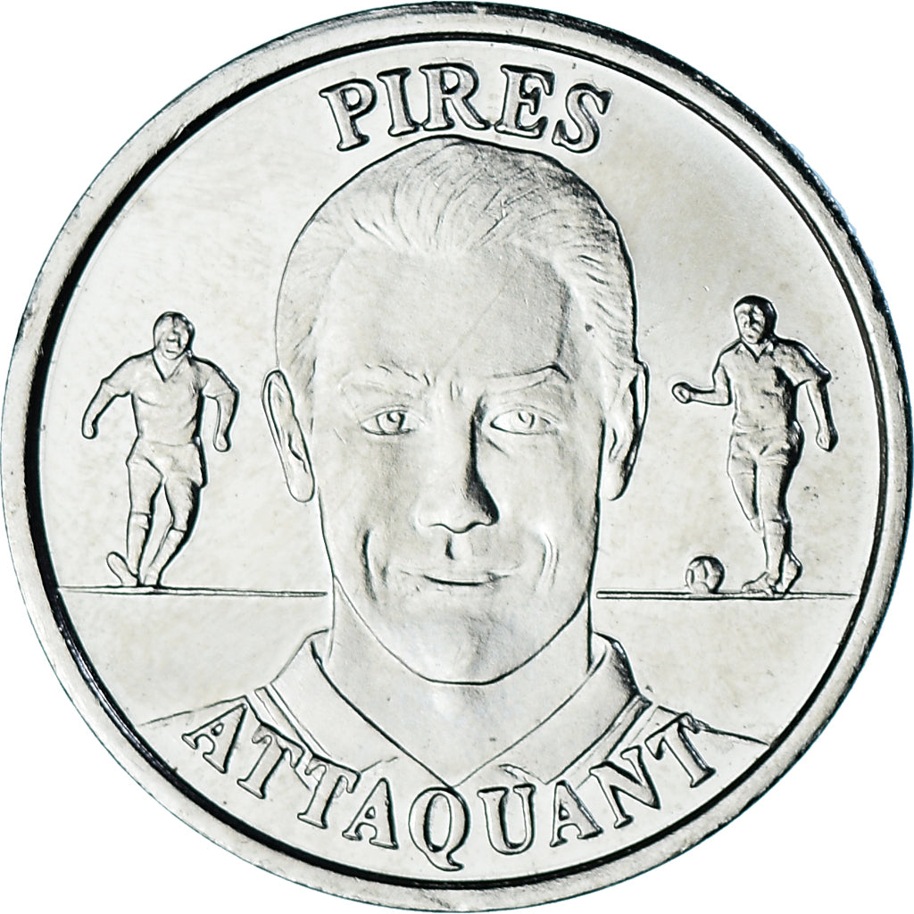 Francia, zeton, Football, Robert Pires, Attaquant, Sport, 1999, MBC+, Níquel