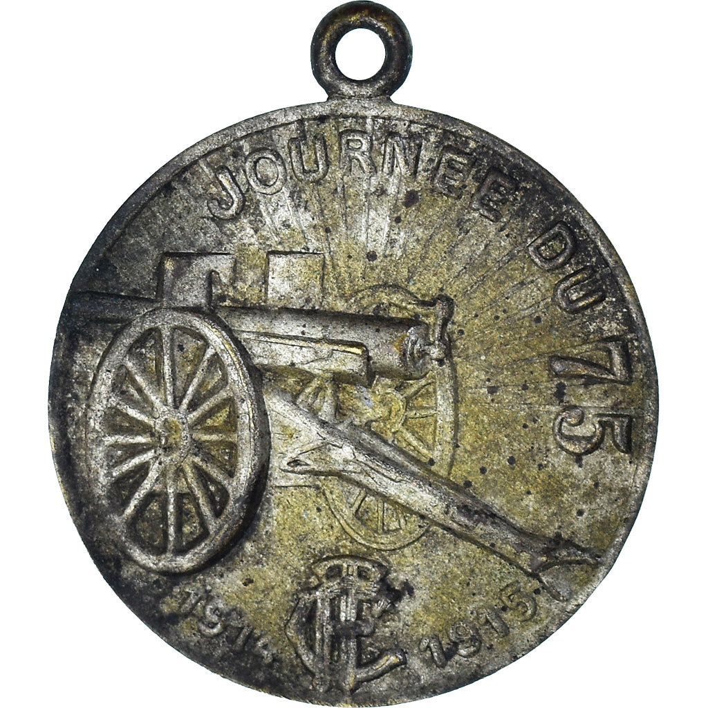 France, Medal, Journée du 75, WAR, 1914-1915, EF(40-45), Brass