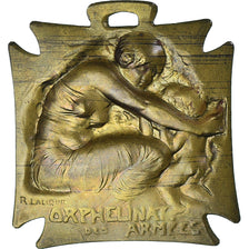 França, medalha, Orphelinat des Armées, Lalique, AU(55-58), Latão