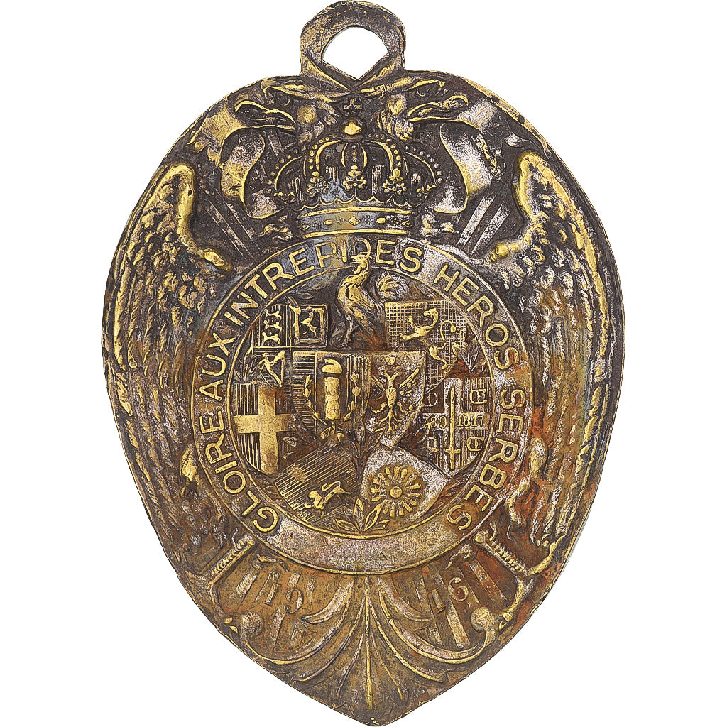 Serbia, Journée Serbe, medal, 1916, Bardzo dobra jakość, Brązowy, 40