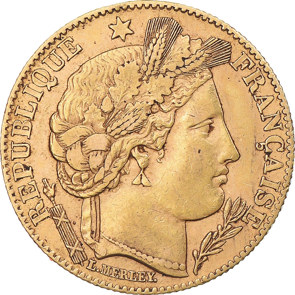 Coin, France, Cérès, 10 Francs, 1899, Paris, EF(40-45), Gold, KM:830