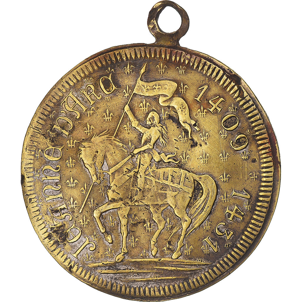 France, Medal, Jeanne d'Arc, History, EF(40-45), Brass