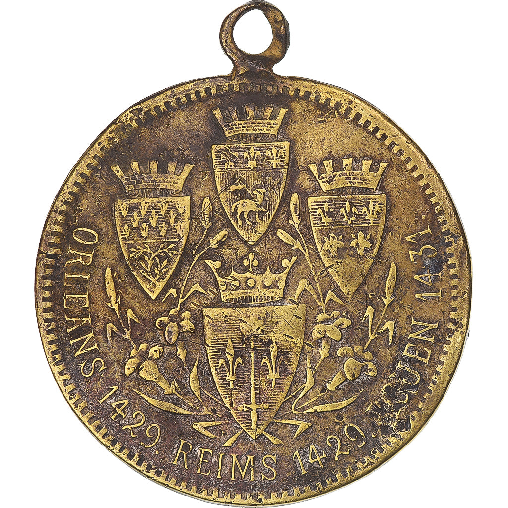 France, Medal, Jeanne d'Arc, History, EF(40-45), Brass
