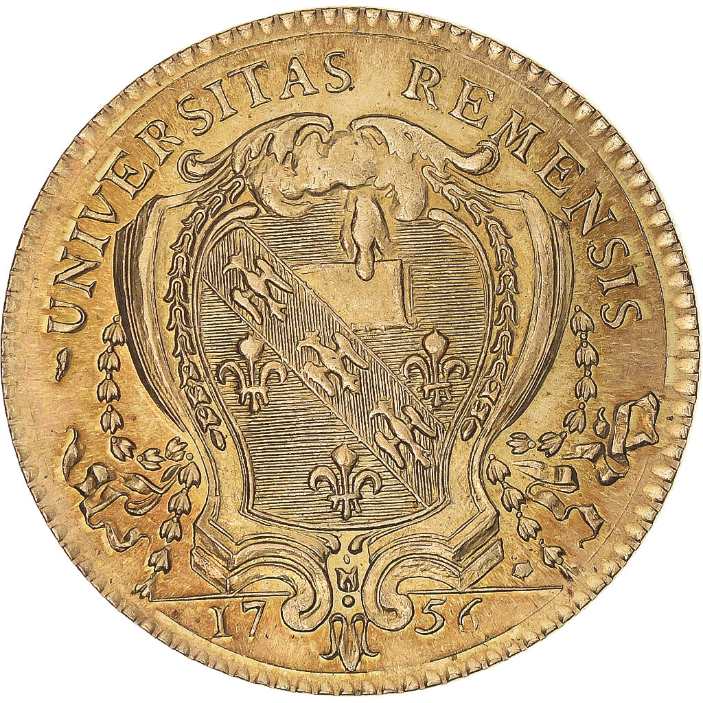 France, Token, Champagne Ardennes, Université de Reims, 1756, Restrike, MS(63)