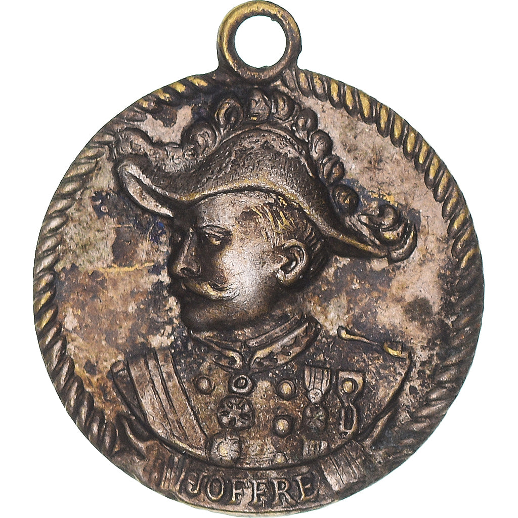 France, Médaille, Le Général Joffre, TTB, Laiton argenté