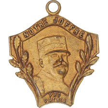 Francia, medalla, Notre Joffre, Pro Patria, WAR, 1914-1915, MBC+, Bronce dorado