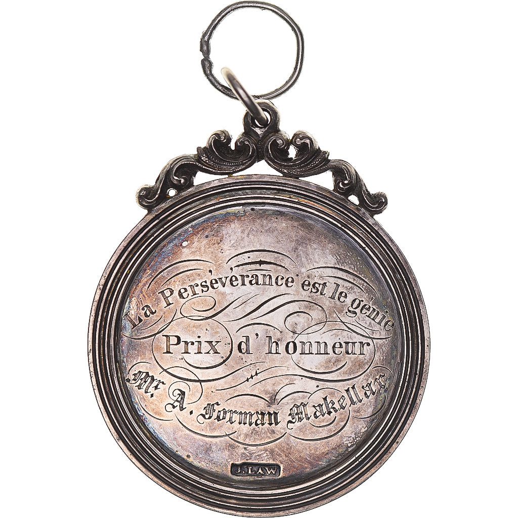 Scozia, medaglia, Institution Française, Prix d'Honneur, 1863, J.Law, SPL