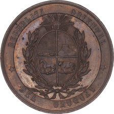 Uruguay, Médaille, Colocacion de la Piedra Fundamental, Escuela Normal, 1884