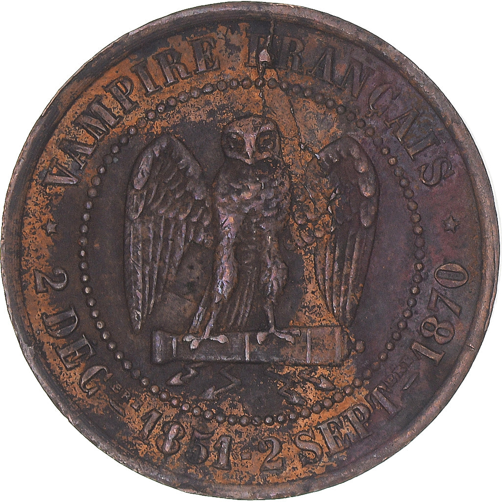 Francia, ficha, Napoléon III, Satirique, Bataille de Sedan, 1871, BB, Rame