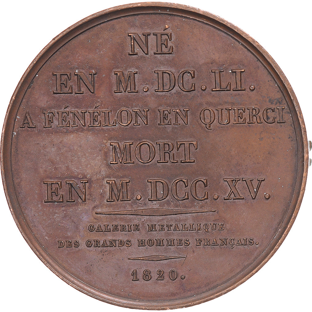 Francia, medaglia, F. de Salignac de la Motte Fenelon, 1820, Gayrard, BB+, Rame