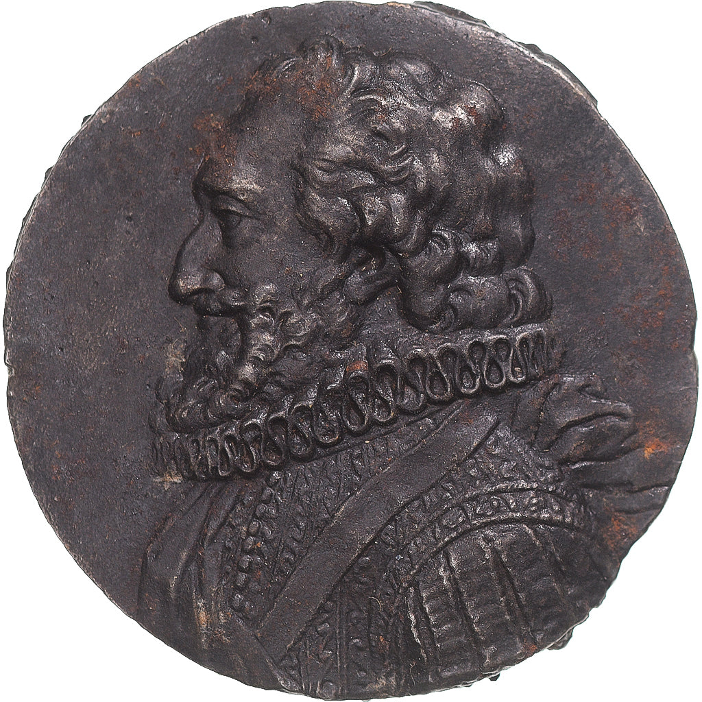 France, Medal, Buste d'Henri IV, History, Uniface, EF(40-45), Iron