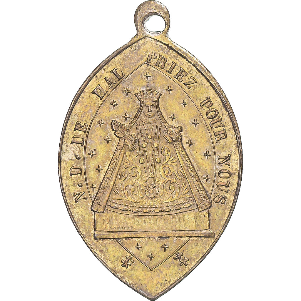Francia, medaglia, Notre Dame de Hal, Religions & beliefs, SPL-, Rame