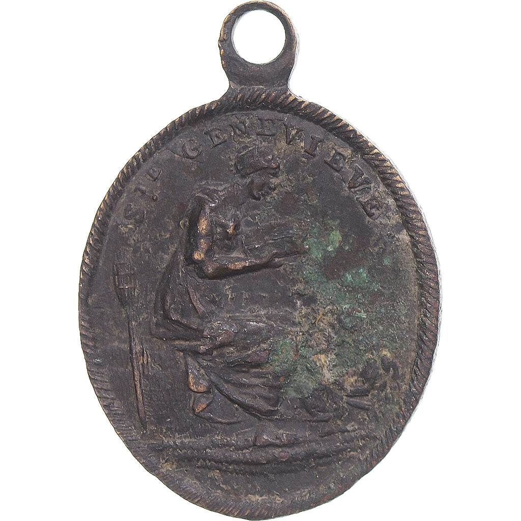 Francia, medaglia, Saint Louis Roi de France, Sainte Geneviève, Religions &