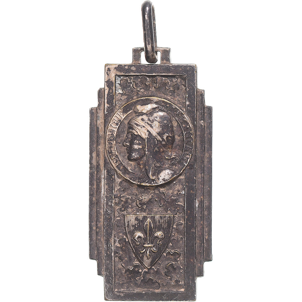 Francia, medaglia, Ville de Lille, Camps de Vacances, 1935, BB, Bronzo argentato