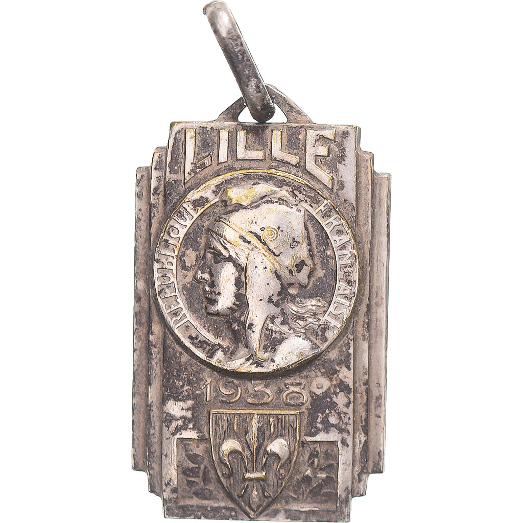 Francia, medaglia, Ville de Lille, Camps de Vacances, 1938, MB+, Bronzo