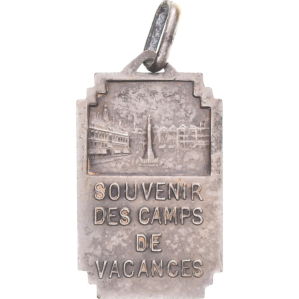 Francia, medaglia, Ville de Lille, Camps de Vacances, 1938, MB+, Bronzo