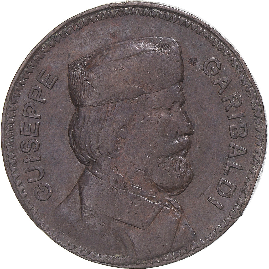 France, Medal, A Garibaldi, La France Reconnaissante, VF(20-25), Copper