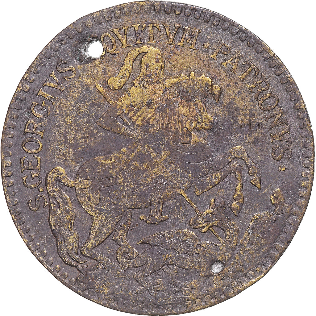Francia, medaglia, Saint Georges Terrassant le Dragon, Religions & beliefs, MB
