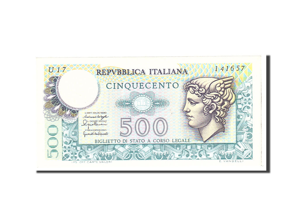 Italy, 500 Lire, 1976, KM:95, 1976-12-20, UNC(65-70)