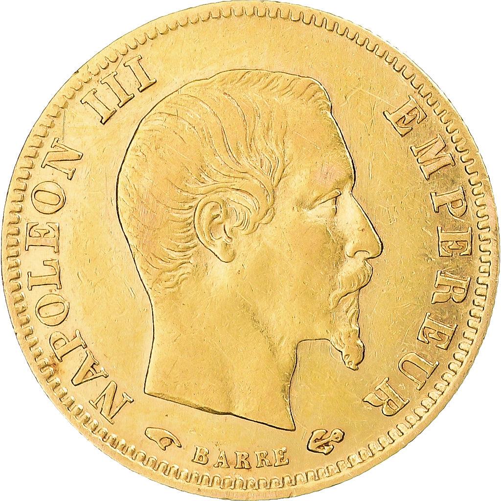 Coin, France, Napoleon III, 5 Francs, 1856, Paris, AU(50-53), Gold, KM:787.1