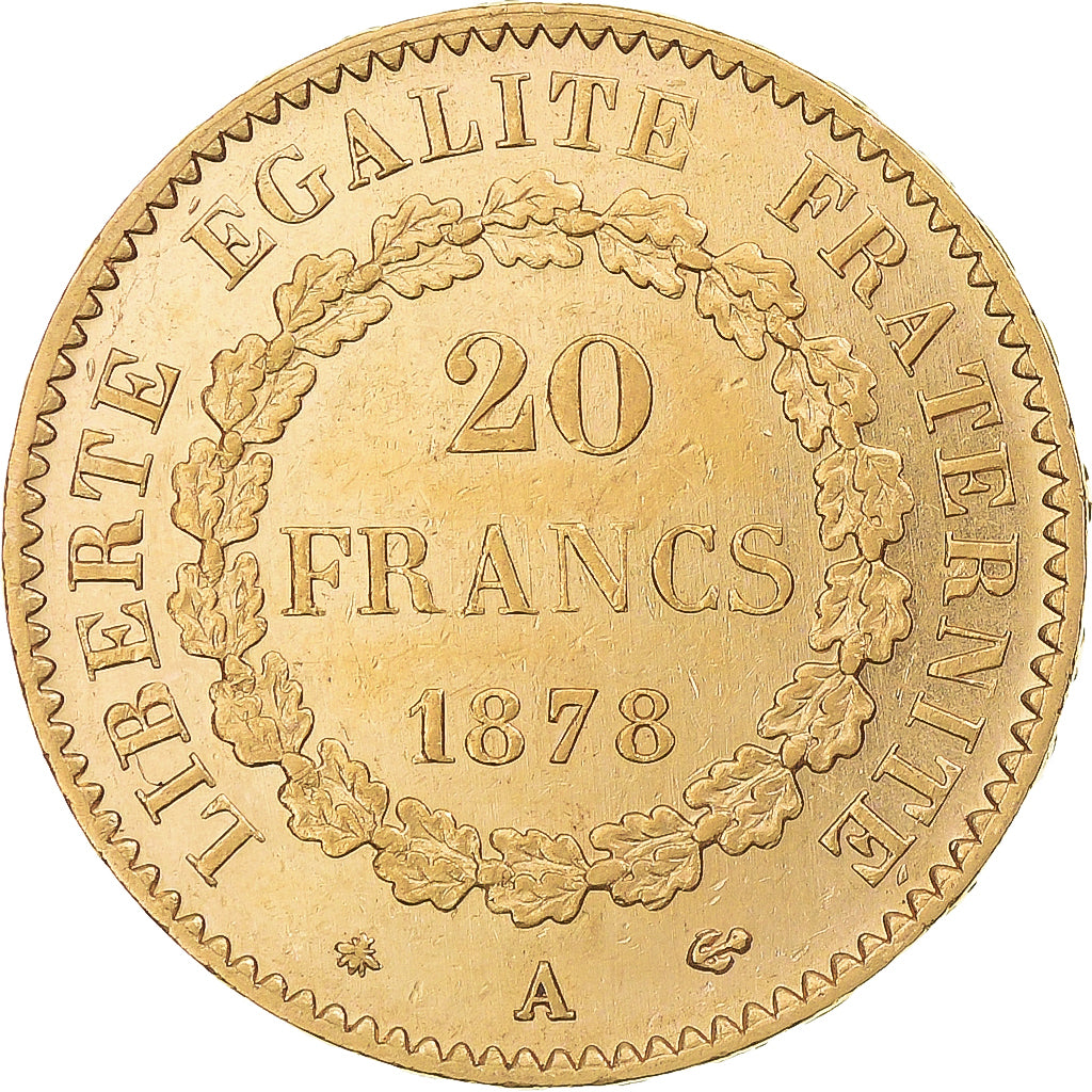 Monnaie, France, Génie, 20 Francs, 1878, Paris, TTB+, Or, Gadoury:1063, KM:825
