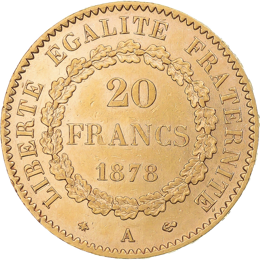 Monnaie, France, Génie, 20 Francs, 1878, Paris, TTB+, Or, Gadoury:1063, KM:825