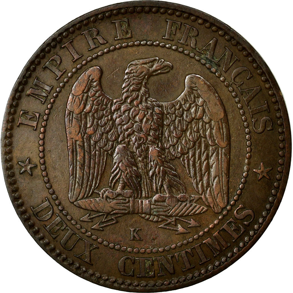 Monnaie, France, Napoleon III, Napoléon III, 2 Centimes, 1854, Bordeaux, TTB