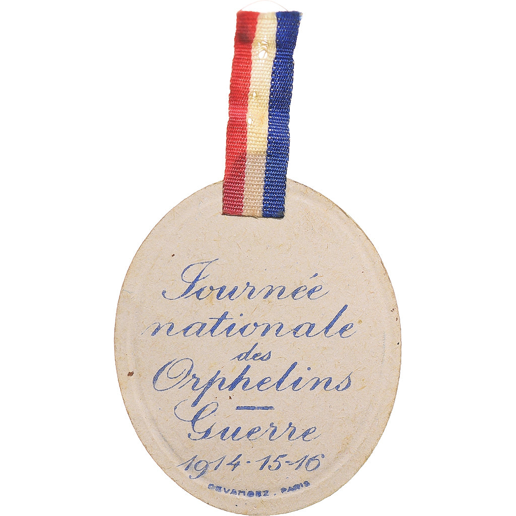 Francia, medaglia, Journée Nationale des Orphelins, WAR, 1916, SPL-, Cardboard
