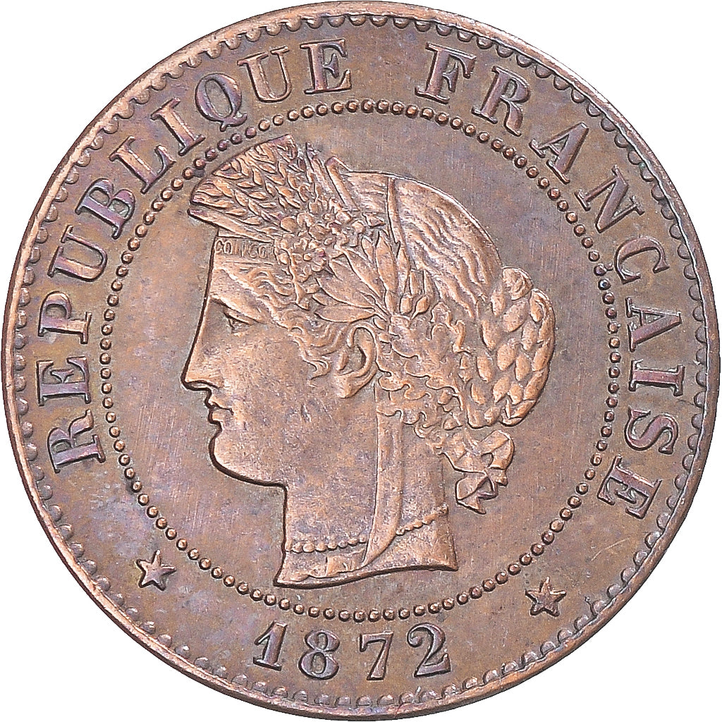 Coin, France, Cérès, Centime, 1872, Paris, AU(55-58), Bronze, KM:826.1