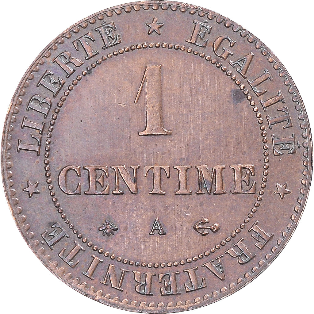 Coin, France, Cérès, Centime, 1872, Paris, AU(55-58), Bronze, KM:826.1