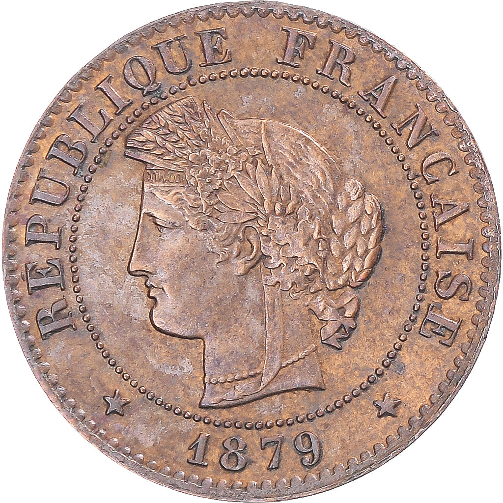 Coin, France, Cérès, Centime, 1879, Paris, AU(50-53), Bronze, KM:826.1