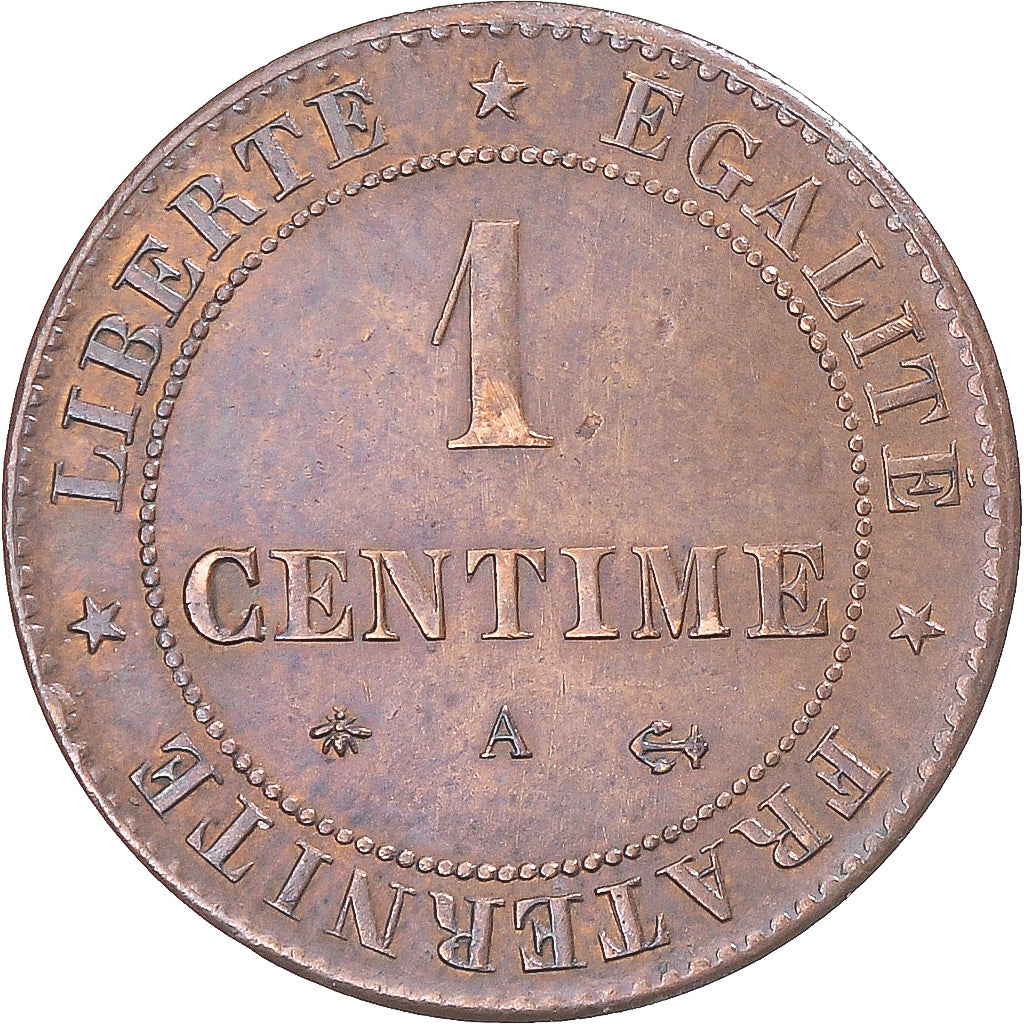 Coin, France, Cérès, Centime, 1879, Paris, AU(50-53), Bronze, KM:826.1