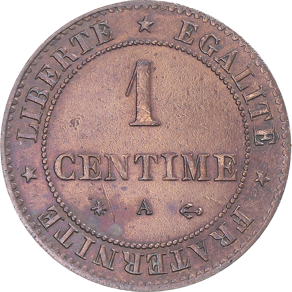 Moneta, Francia, Cérès, Centime, 1878, Paris, BB+, Bronzo, KM:826.1