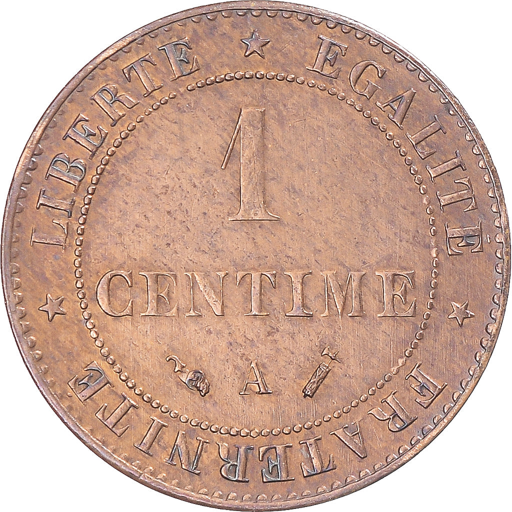 Coin, France, Cérès, Centime, 1892, Paris, AU(50-53), Bronze, KM:826.1