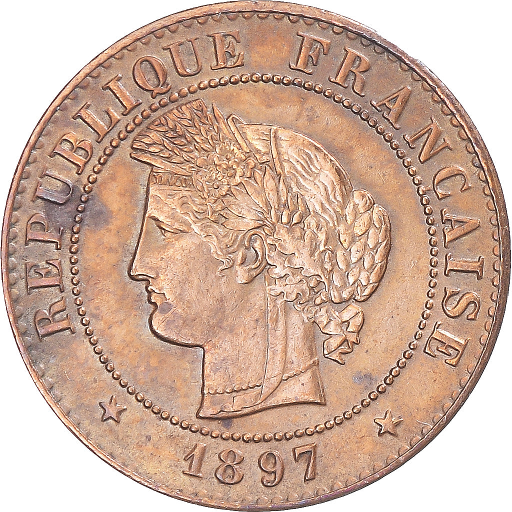 Coin, France, Cérès, Centime, 1897, Paris, AU(50-53), Bronze, KM:826.1