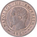 Coin, France, Napoleon III, 1 Centime, 1855, Marseille, AU(50-53), Bronze