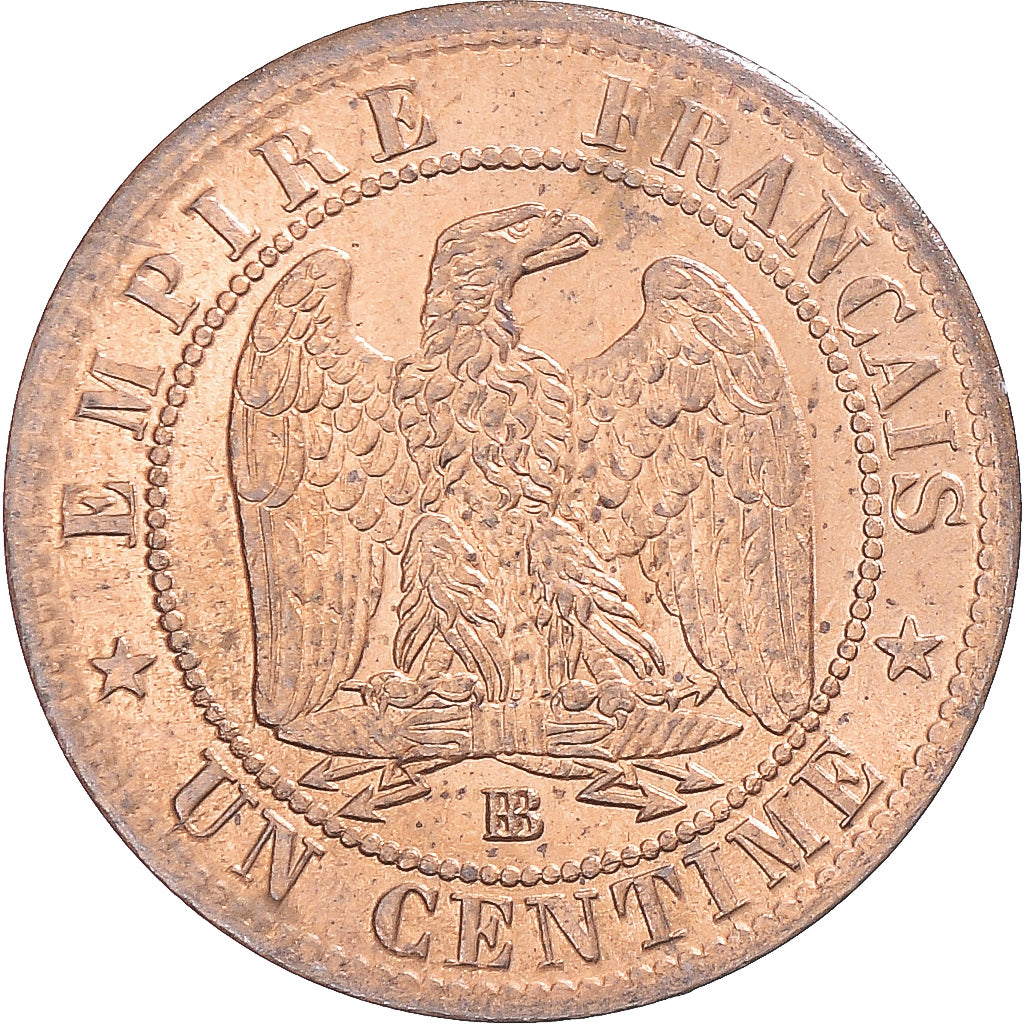 Coin, France, Napoleon III, Napoléon III, Centime, 1861, Strasbourg, MS(60-62)