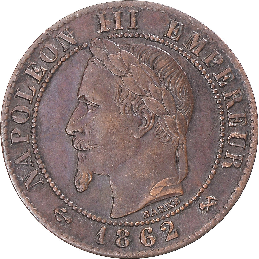 Monnaie, France, Napoleon III, Napoléon III, Centime, 1862, Bordeaux, TTB+