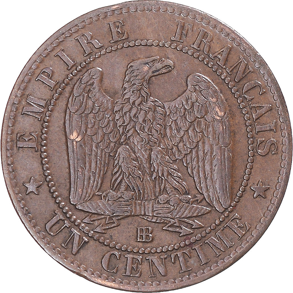 Moeda, França, Napoleon III, Napoléon III, Centime, 1862, Strasbourg