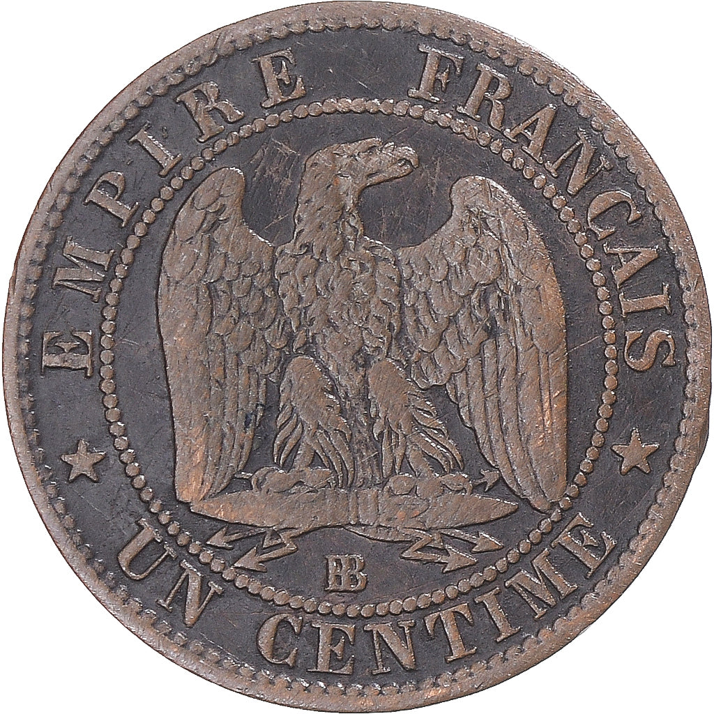 Coin, France, Napoleon III, Napoléon III, Centime, 1862, Strasbourg, VF(30-35)