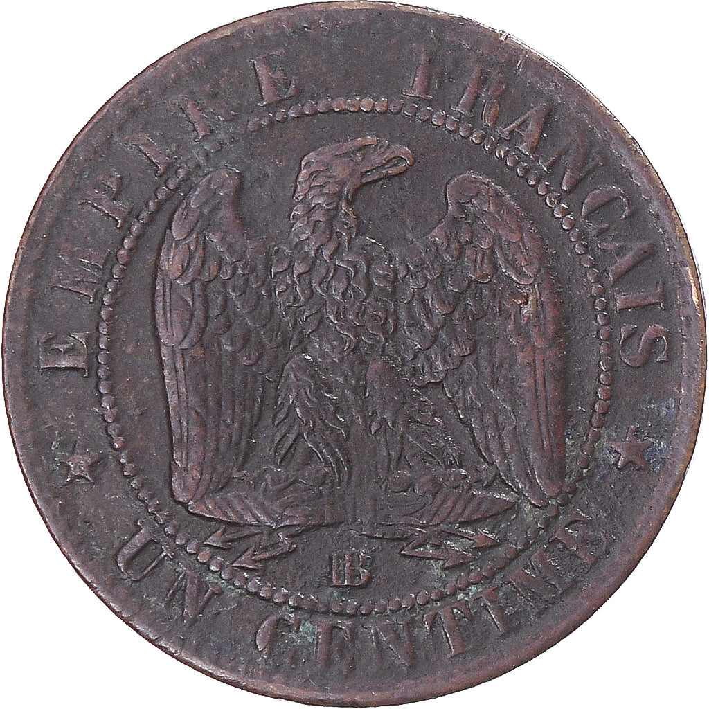 Coin, France, Napoleon III, Napoléon III, Centime, 1862, Strasbourg, EF(40-45)