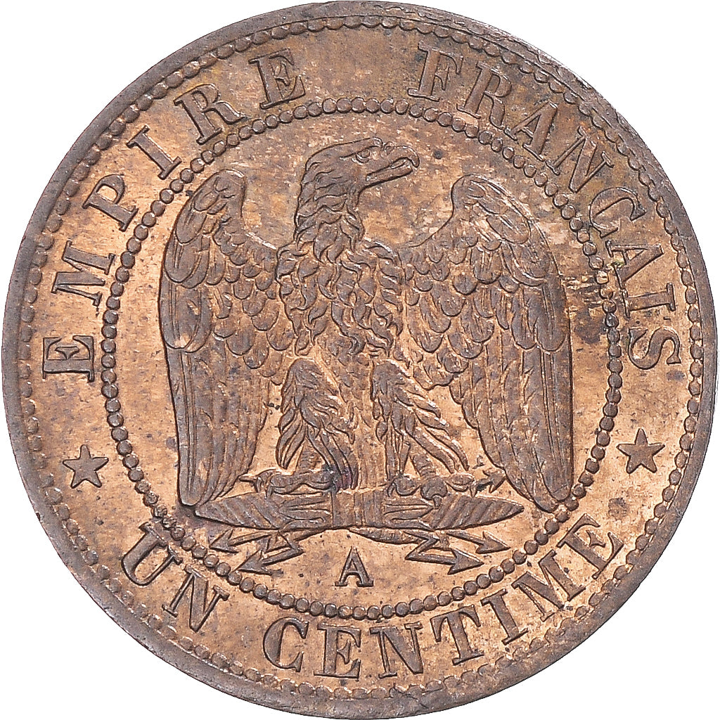Coin, France, Napoleon III, Centime, 1870, Paris, AU(50-53), Bronze