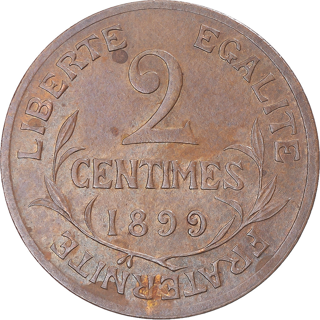 Coin, France, Dupuis, 2 Centimes, 1899, Paris, AU(50-53), Bronze, KM:841
